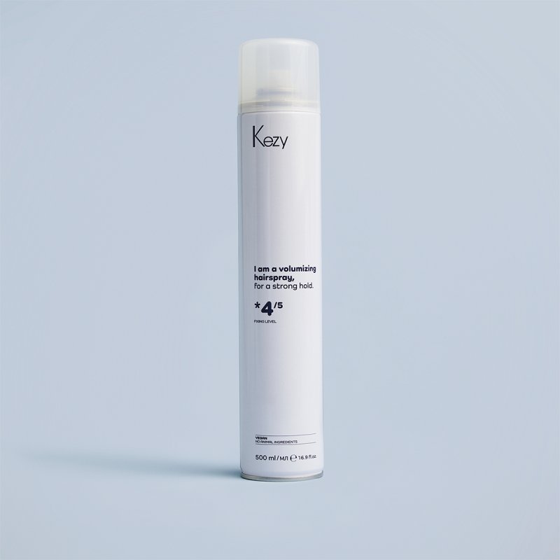 Volumizing hairspray - strong hold.